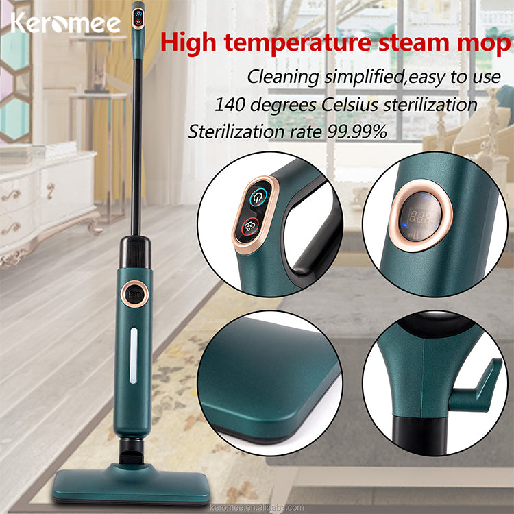 Esfregona a vapor Keromee, vaporizador de piso/higienizador para madeira e azulejos, 2 modos de vapor MS-100