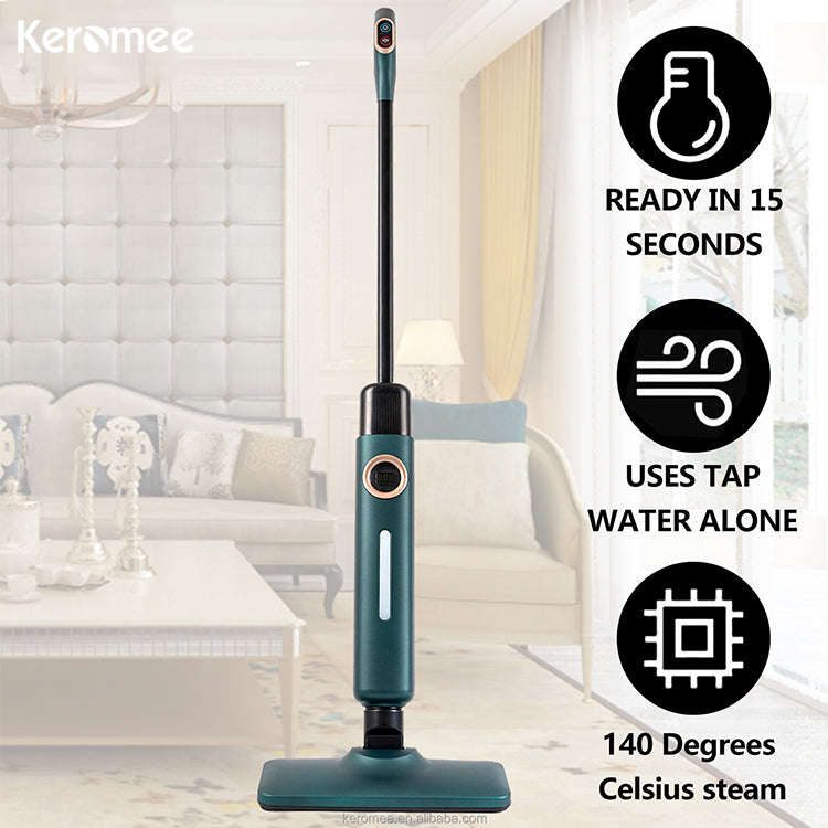 Esfregona a vapor Keromee, vaporizador de piso/higienizador para madeira e azulejos, 2 modos de vapor MS-100