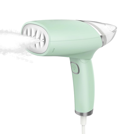 Handheld Garment Steamer for Clothes - Power Steam: Small Size, Big Power - Great for Home, Office, or Travel with Dual Voltage for Worldwide Use(Cyan)