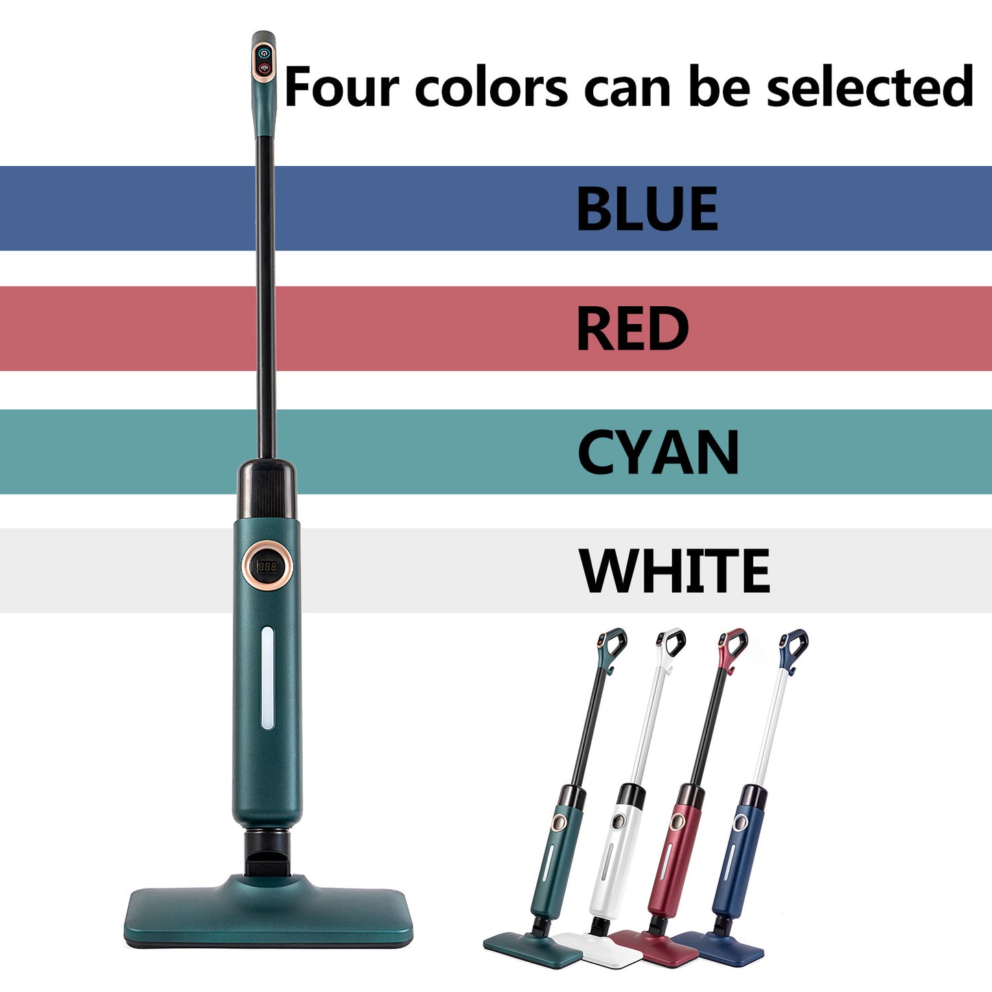 Esfregona a vapor Keromee, vaporizador de piso/higienizador para madeira e azulejos, 2 modos de vapor MS-100